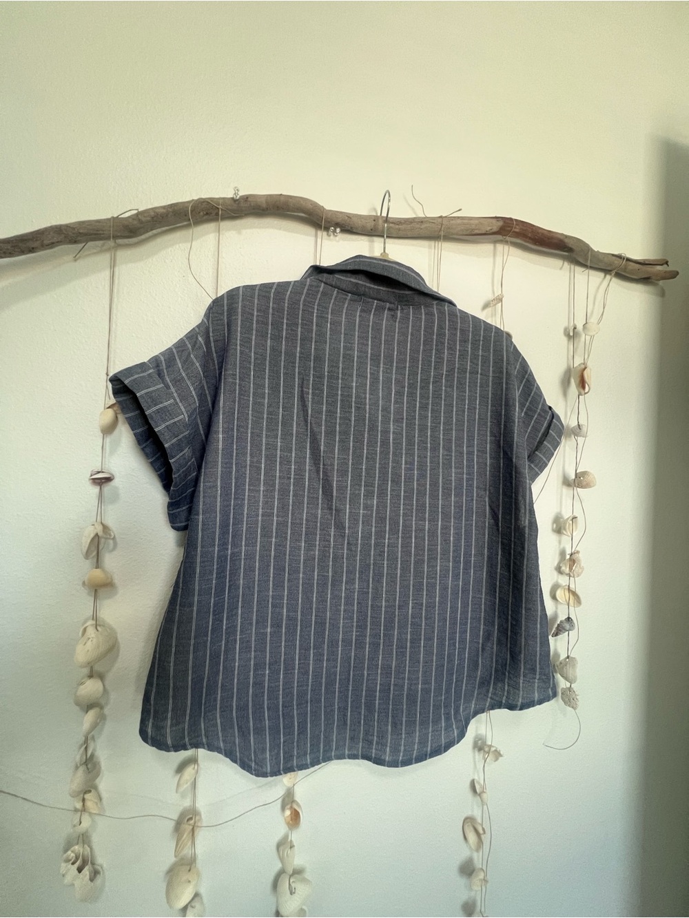 Espresso Petite Blue Striped 2-Piece Set Shirt & Pants PL - Picture 4 of 9